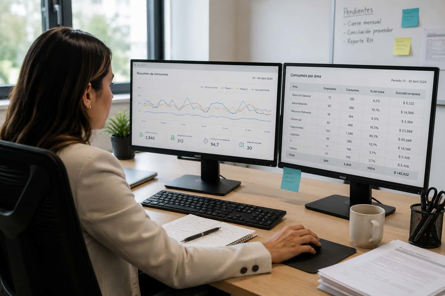 Reportes de comedor empresarial